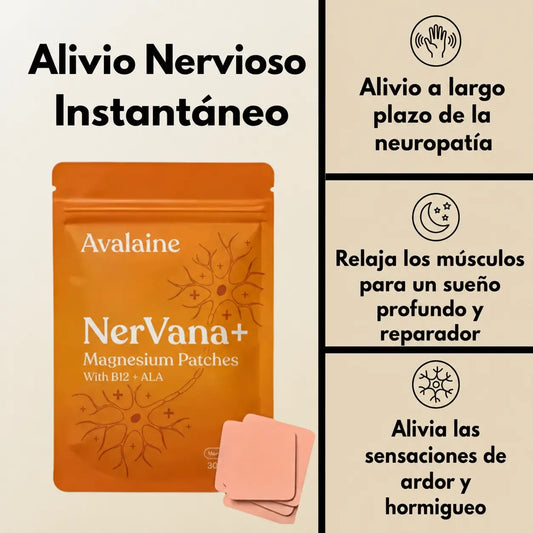 Parches de Magnesio NerVana+® Alivio para tus nervios, sin medicamentos