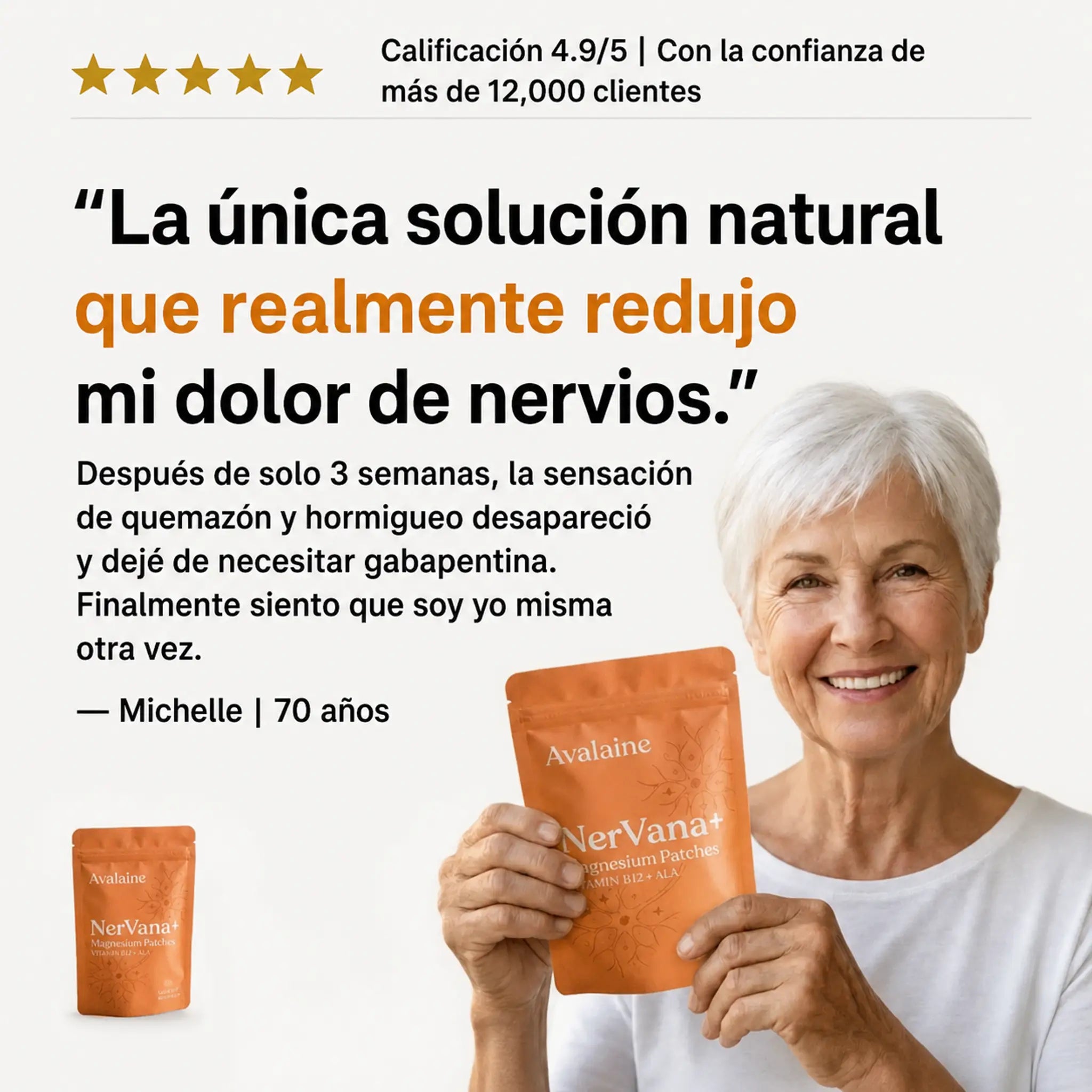 Parches de Magnesio NerVana+® Alivio para tus nervios, sin medicamentos